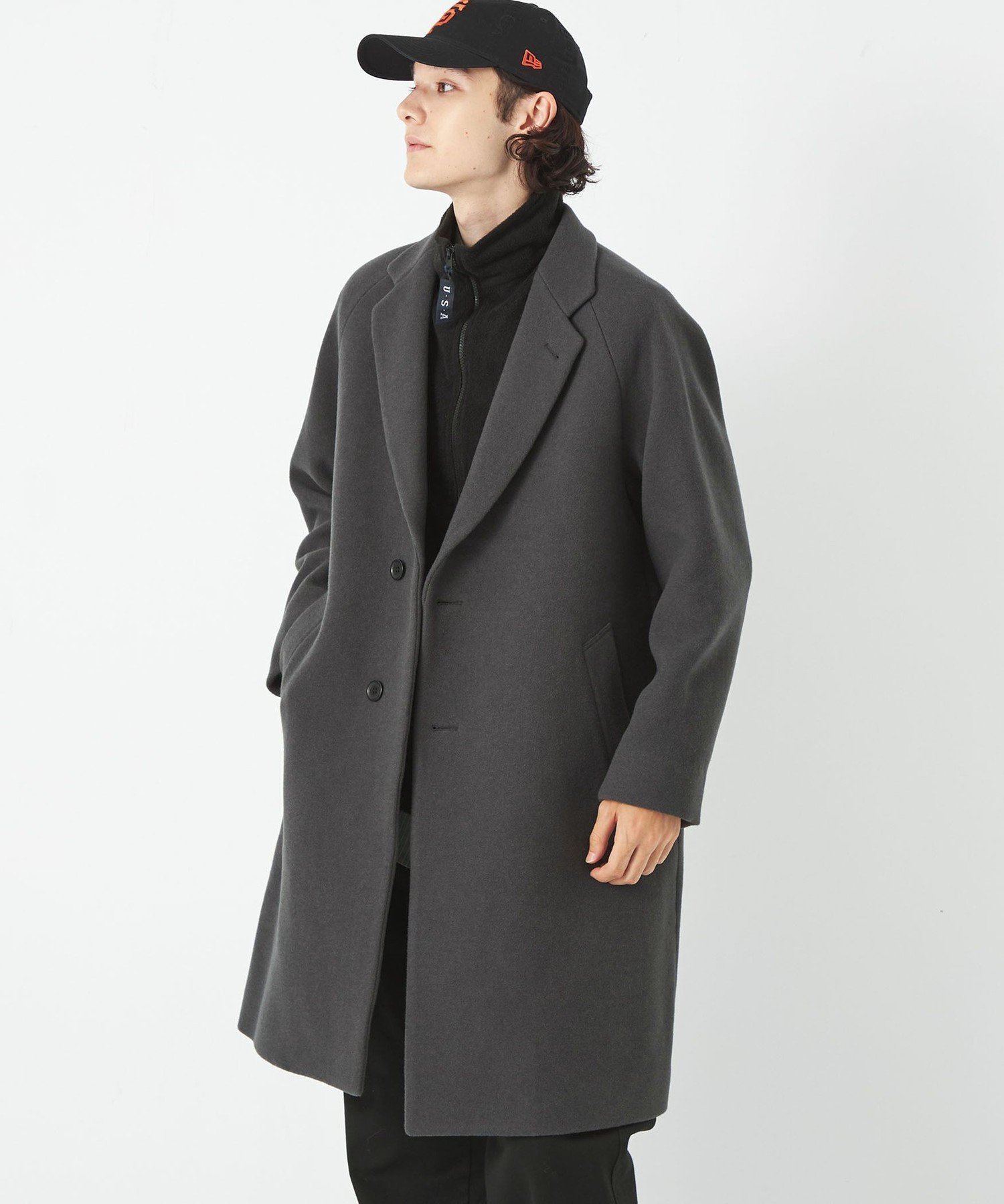 【その他のブランド/Other】のSENTDALE WOOL チェスターコート インテリア・キッズ・メンズ・レディースファッション・服の通販 founy(ファニー) 　ファッション　Fashion　メンズファッション　MEN　インナー　Inner　スポーツ　Sports　スリーブ　Sleeve　チェスターコート　Chester Coat　チェック　Check　メルトン　Melton　おすすめ　Recommend　MD.GRAY|ID: prp329100004159074 ipo3291000000028749635