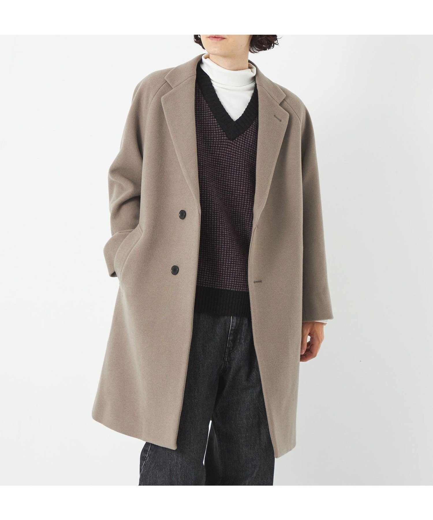 【その他のブランド/Other】のSENTDALE WOOL チェスターコート インテリア・キッズ・メンズ・レディースファッション・服の通販 founy(ファニー) 　ファッション　Fashion　メンズファッション　MEN　インナー　Inner　スポーツ　Sports　スリーブ　Sleeve　チェスターコート　Chester Coat　チェック　Check　メルトン　Melton　おすすめ　Recommend　MOCA|ID: prp329100004159074 ipo3291000000028749673