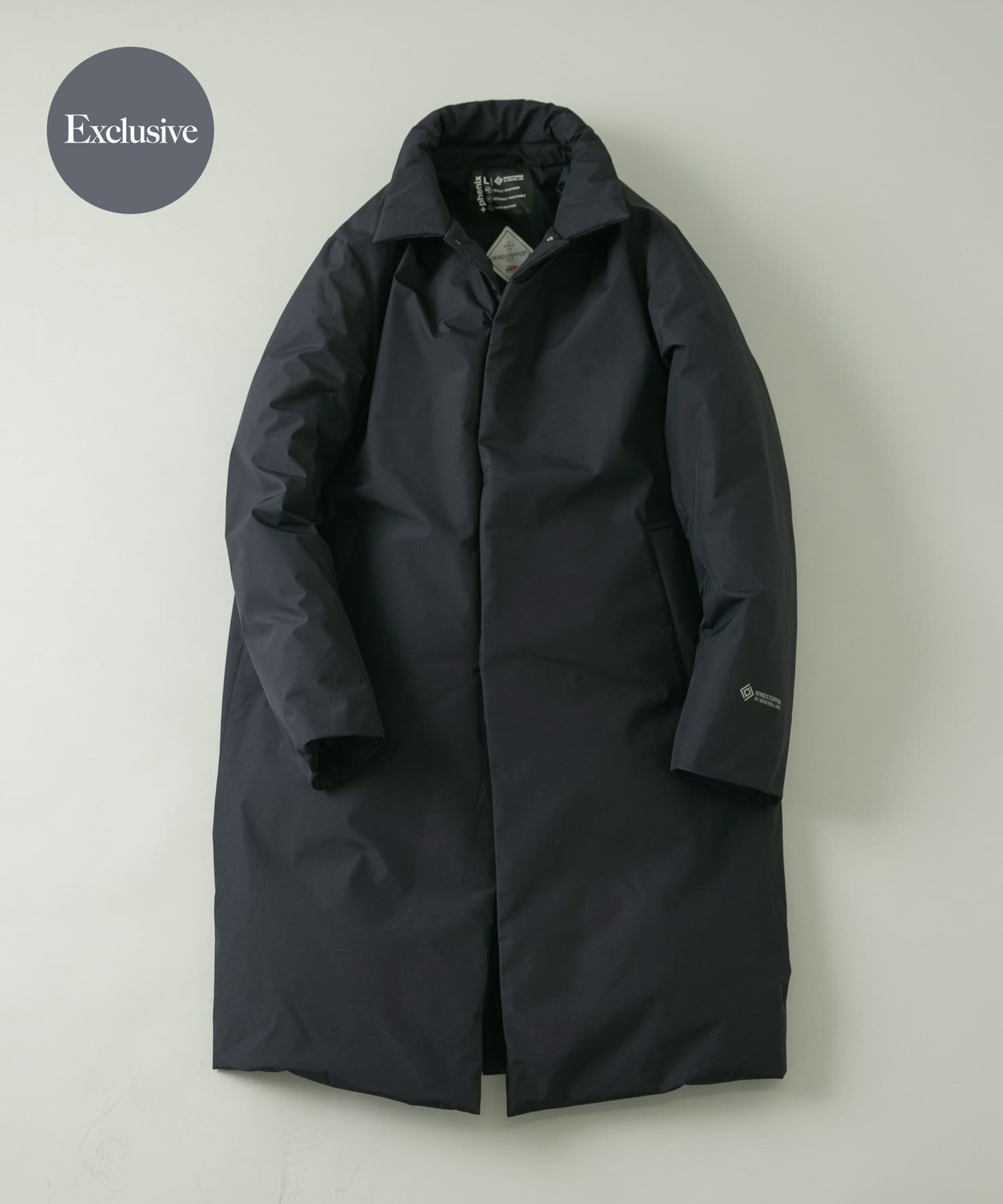 【アーバンリサーチ ロッソ/URBAN RESEARCH ROSSO / MEN】の『別注』+phenix WINDSTOPPER by GORE-TEX LABSスタンドダウンコート インテリア・キッズ・メンズ・レディースファッション・服の通販 founy(ファニー) 　ファッション　Fashion　メンズファッション　MEN　キルティング　Quilting　軽量　Lightweight　シンプル　Simple　ジャケット　Jacket　スタイリッシュ　Stylish　スタンド　Stand　ダウン　Down　ドット　Dot　パフォーマンス　Performance　ファブリック　Fabric　フラップ　Flap　フロント　Front　プリント　Print　ポケット　Pocket　別注　Special Order　ロング　Long　冬　Winter　A/W・秋冬　Aw・Autumn/Winter・Fw・Fall-Winter　2024年　2024　エレガント 上品　Elegant　2024-2025秋冬・A/W　Aw/Autumn/Winter/Fw/Fall/2024-2025　NAVY|ID: prp329100004159296 ipo3291000000028698875