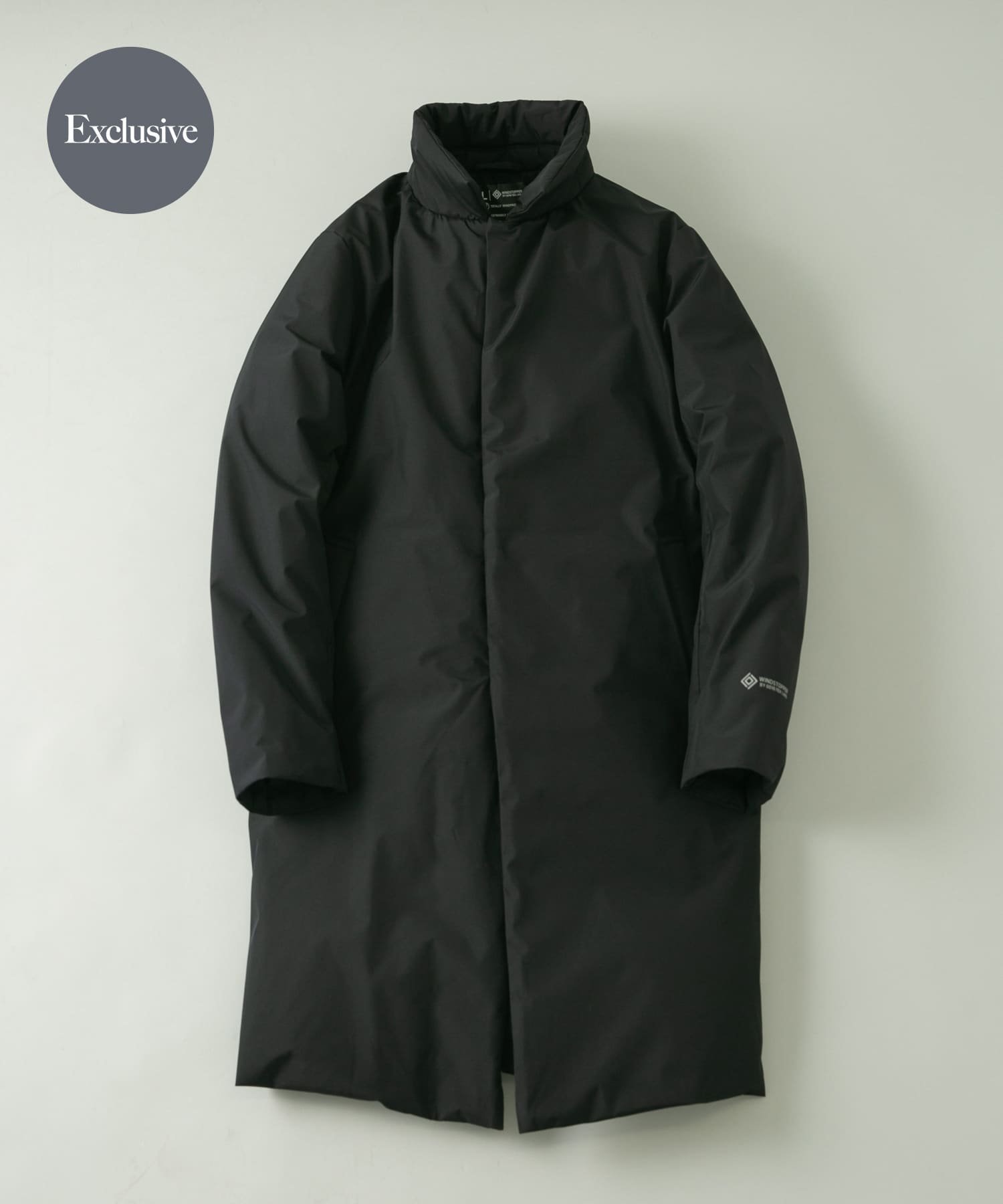 【アーバンリサーチ ロッソ/URBAN RESEARCH ROSSO / MEN】の『別注』+phenix WINDSTOPPER by GORE-TEX LABSスタンドダウンコート インテリア・キッズ・メンズ・レディースファッション・服の通販 founy(ファニー) 　ファッション　Fashion　メンズファッション　MEN　キルティング　Quilting　軽量　Lightweight　シンプル　Simple　ジャケット　Jacket　スタイリッシュ　Stylish　スタンド　Stand　ダウン　Down　ドット　Dot　パフォーマンス　Performance　ファブリック　Fabric　フラップ　Flap　フロント　Front　プリント　Print　ポケット　Pocket　別注　Special Order　ロング　Long　冬　Winter　A/W・秋冬　Aw・Autumn/Winter・Fw・Fall-Winter　2024年　2024　エレガント 上品　Elegant　2024-2025秋冬・A/W　Aw/Autumn/Winter/Fw/Fall/2024-2025　BLACK|ID: prp329100004159296 ipo3291000000028698876