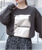 【その他のブランド/Other】のtiptop/アソート箔プリントBIGロンT 人気、トレンドファッション・服の通販 founy(ファニー) ファッション Fashion レディースファッション WOMEN トップス・カットソー Tops/Tshirt ロング / Tシャツ T-Shirts インナー Inner 春 Spring 秋 Autumn/Fall カーディガン Cardigan チェック Check トレンド Trend 人気 Popularity フェザー Feather フロント Front プリント Print ポケット Pocket モチーフ Motif モノトーン Monotone モヘア Mohair リラックス Relax レオパード Leopard おすすめ Recommend エレガント 上品 Elegant thumbnail クロ|ID: prp329100004159312 ipo3291000000028698961