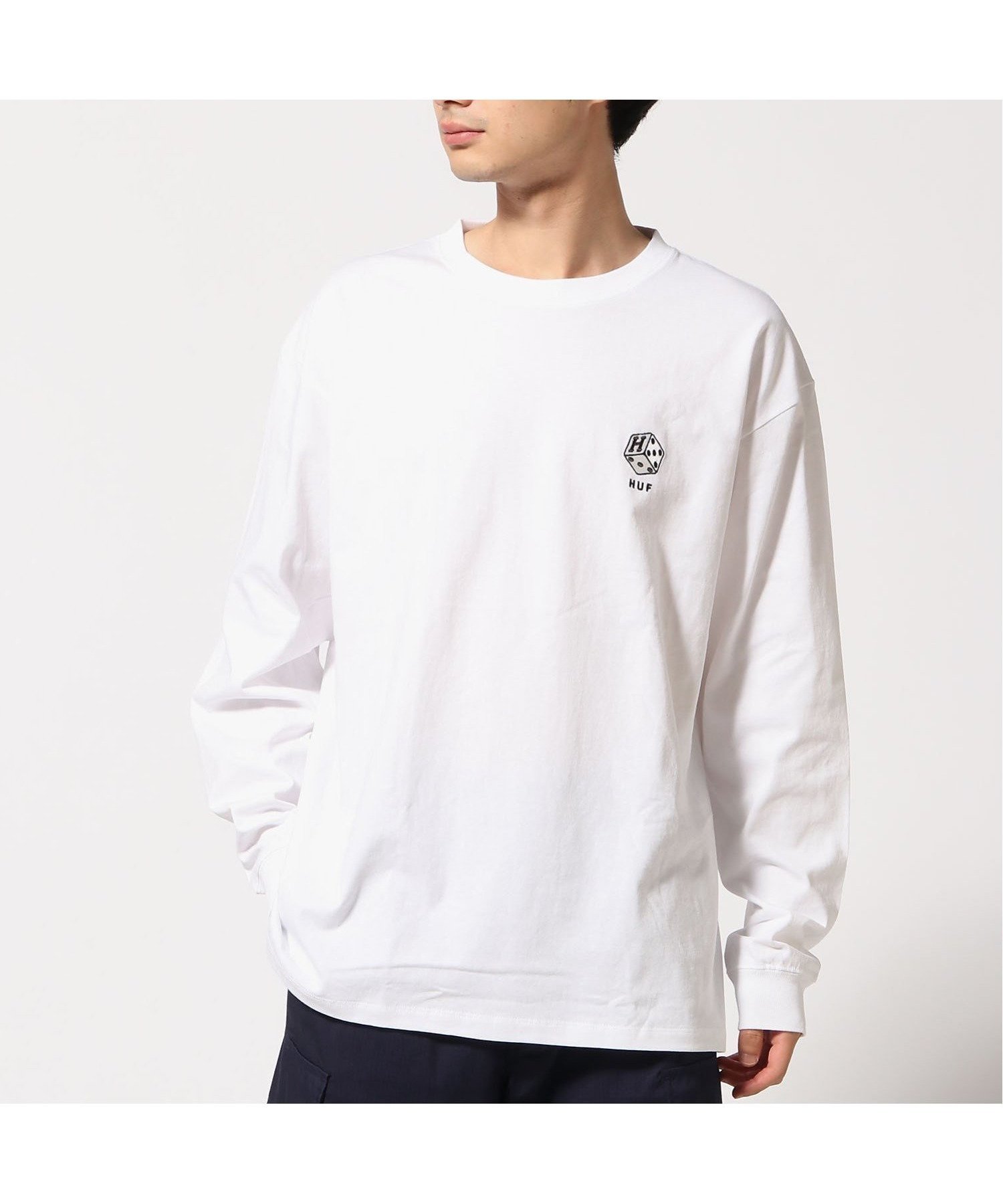 【ハフ/HUF】のSNAKE EYES EMB LS TEE / HUF ハフ ロンT インテリア・キッズ・メンズ・レディースファッション・服の通販 founy(ファニー) 　ファッション　Fashion　レディースファッション　WOMEN　トップス・カットソー　Tops/Tshirt　ロング / Tシャツ　T-Shirts　WHITE|ID: prp329100004159315 ipo3291000000028698978