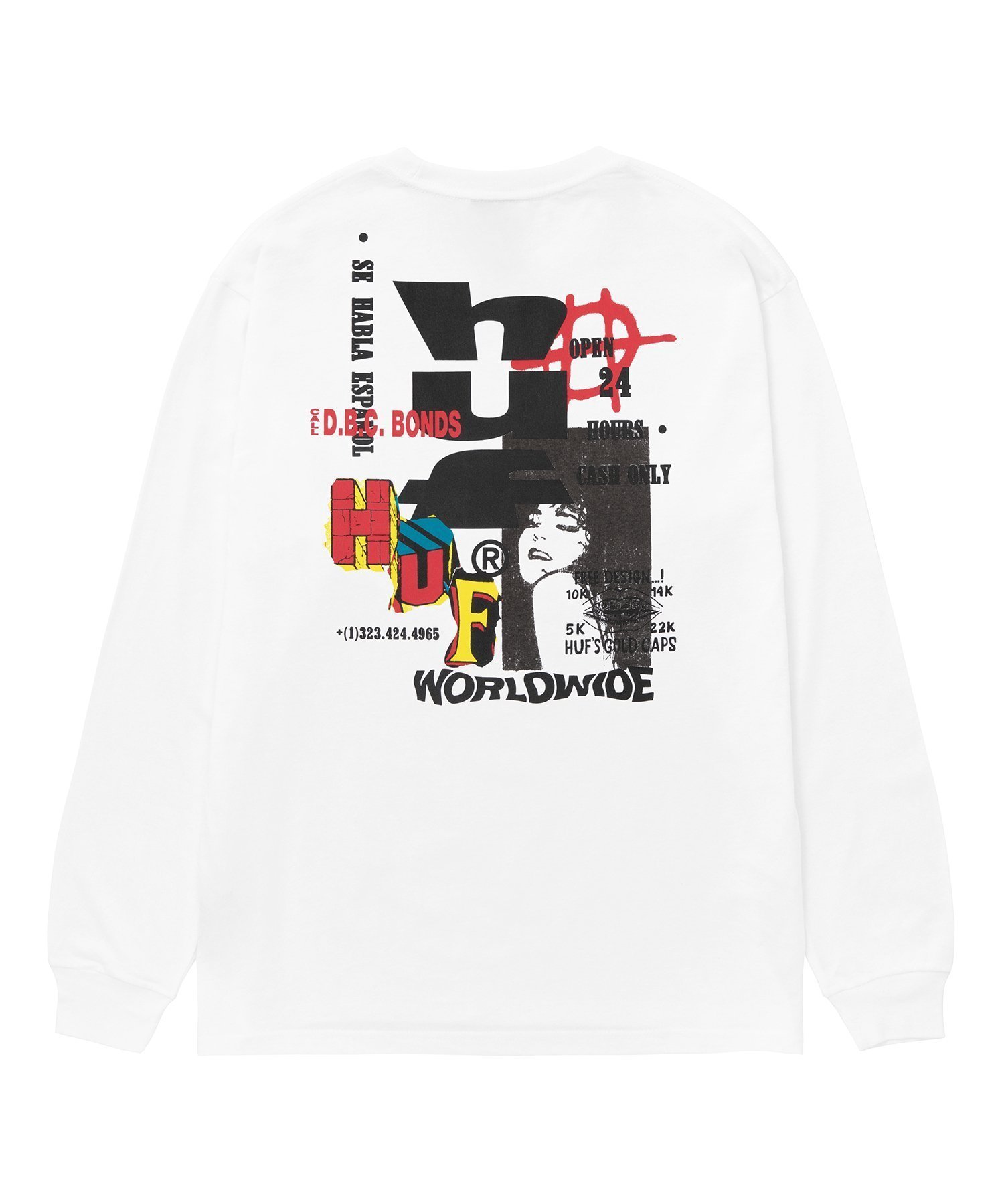 【ハフ/HUF】のCUT AND PASTE LS TEE / HUF ハフ ロンT インテリア・キッズ・メンズ・レディースファッション・服の通販 founy(ファニー) 　ファッション　Fashion　レディースファッション　WOMEN　トップス・カットソー　Tops/Tshirt　ロング / Tシャツ　T-Shirts　WHITE|ID: prp329100004159322 ipo3291000000028699000