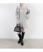 【ランダ/RANDA】の【選べる丈感】3Dフラワービジュー付きミニニットワンピース GRAY|ID: prp329100004159606 ipo3291000000028701913