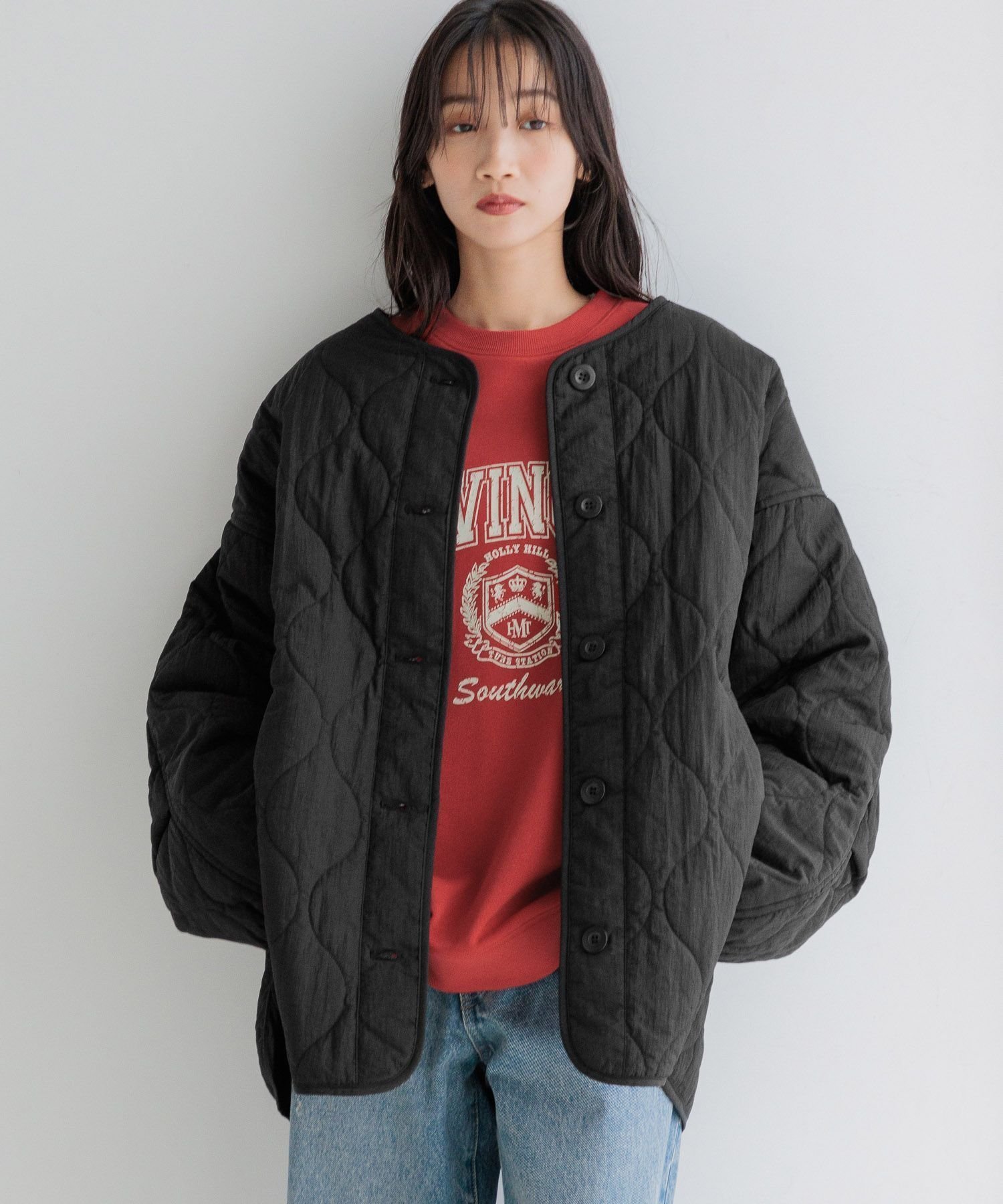 【ローリーズファーム/LOWRYS FARM】のキルティングブルゾン 人気、トレンドファッション・服の通販 founy(ファニー) 　ファッション　Fashion　レディースファッション　WOMEN　アウター　Coat Outerwear　ブルゾン　Blouson/Jackets　キルティング　Quilting　シンプル　Simple　ブルゾン　Blouson　ミリタリー　Military　ワッシャー　Washer　定番　Standard　 other-1|ID: prp329100004160139 ipo3291000000028713290