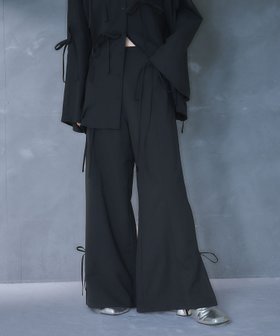 【ハレ/HARE】のリボンデザインワイドパンツ 人気、トレンドファッション・服の通販 founy(ファニー) ファッション Fashion レディースファッション WOMEN パンツ Pants おすすめ Recommend スウェット Sweat スリット Slit フェミニン Feminine フロント Front リボン Ribbon |ID:prp329100004160211