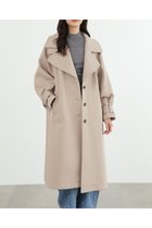 【ジルスチュアート/JILL STUART】の裏起毛ツイルコート 人気、トレンドファッション・服の通販 founy(ファニー) ファッション Fashion レディースファッション WOMEN アウター Coat Outerwear コート Coats スタンド Stand ツイル Twill ビッグ Big フラップ Flap ベーシック Basic ロング Long エレガント 上品 Elegant thumbnail ベージュ|ID: prp329100004160356 ipo3291000000028715765