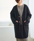 【ルクールブラン/le.coeur blanc】のブークレーノーカラーコート 人気、トレンドファッション・服の通販 founy(ファニー) ファッション Fashion レディースファッション WOMEN アウター Coat Outerwear コート Coats おすすめ Recommend インナー Inner カーディガン Cardigan ストール Stall タートルネック Turtleneck マフラー Scarf thumbnail ブラック|ID: prp329100004160401 ipo3291000000028716057