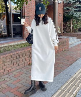 【チルファー/Chillfar】の袖ラインワンピース 人気、トレンドファッション・服の通販 founy(ファニー) ファッション Fashion レディースファッション WOMEN ワンピース Dress スポーティ Sporty スリーブ Sleeve |ID:prp329100004160424