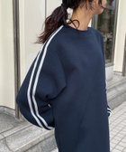 【チルファー/Chillfar】の袖ラインワンピース 人気、トレンドファッション・服の通販 founy(ファニー) ファッション Fashion レディースファッション WOMEN ワンピース Dress スポーティ Sporty スリーブ Sleeve thumbnail NAVY|ID: prp329100004160424 ipo3291000000028716290