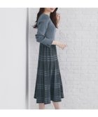 【インデックス/INDEX】のチェックプリーツ風ニットワンピース【洗濯機可・抗ピル】 人気、トレンドファッション・服の通販 founy(ファニー) ファッション Fashion レディースファッション WOMEN ワンピース Dress ニットワンピース Knit Dresses ジャカード Jacquard チェック Check プリーツ Pleats thumbnail ブルー|ID: prp329100004160479 ipo3291000000028716986