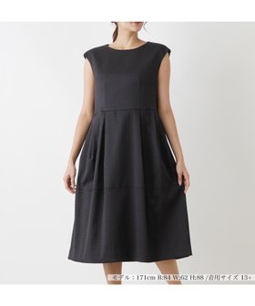 【レリアンプラスハウス/Leilian PLUS HOUSE】のワンピース【NEW FORMAL】 人気、トレンドファッション・服の通販 founy(ファニー) ファッション Fashion レディースファッション WOMEN ワンピース Dress カッティング Cutting シンプル Simple ノースリーブ No Sleeve 冬 Winter 無地 Plain Color |ID:prp329100004160487