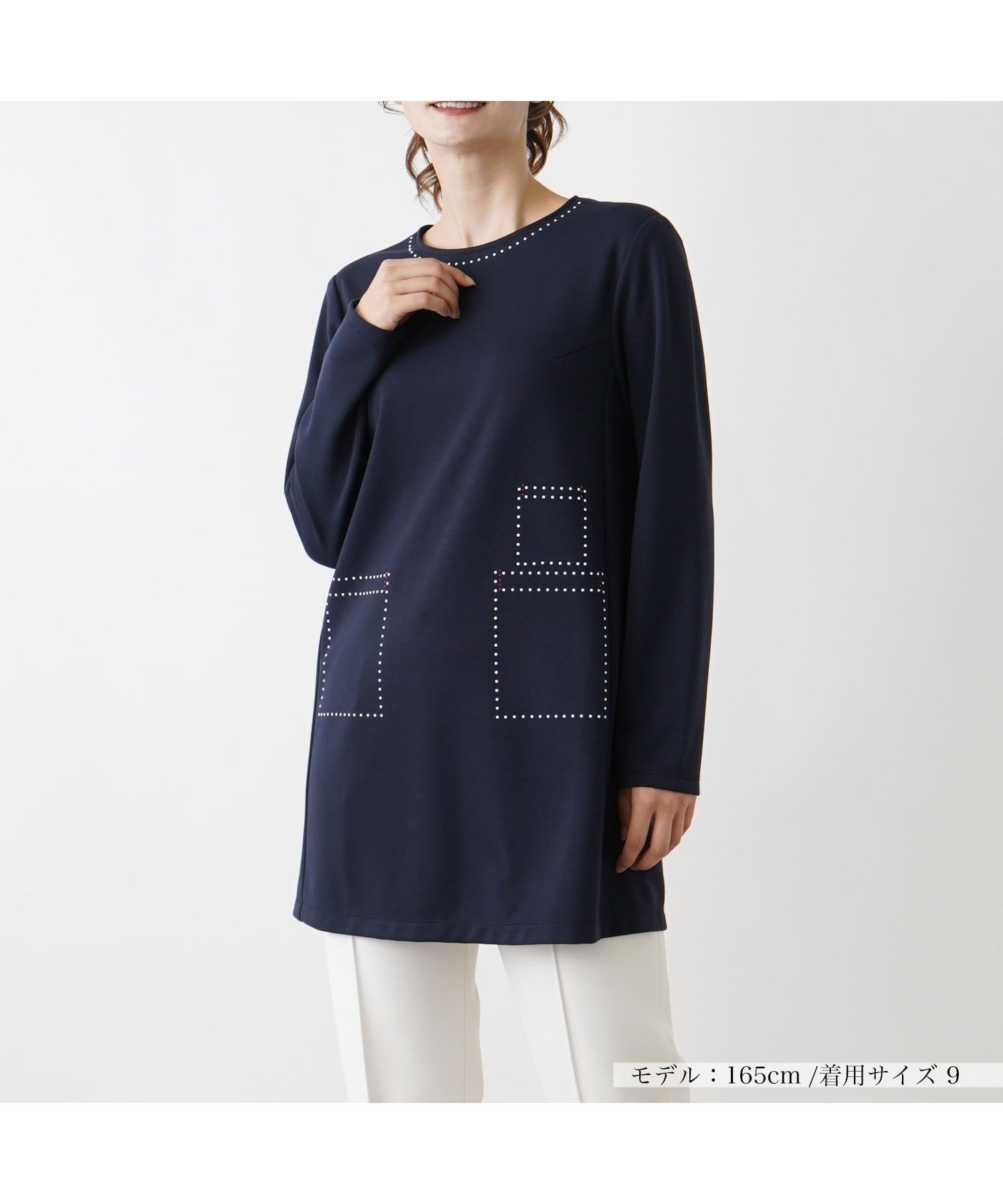 【レリアン/LEILIAN】のカットソー【Leilian WHITE LABEL】 人気、トレンドファッション・服の通販 founy(ファニー) 　ファッション　Fashion　レディースファッション　WOMEN　トップス・カットソー　Tops/Tshirt　カットソー　Cut and Sewn　ウォッシャブル　Washable　カットソー　Cut And Sew　シンプル　Simple　ビジュー　Bijou　フィット　Fit　フェミニン　Feminine　フロント　Front　ロング　Long　秋　Autumn/Fall　 other-1|ID: prp329100004160497 ipo3291000000028717131