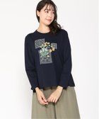 【その他のブランド/Other】の30/-天竺フラワーブーケ+レースプリントカットソー 人気、トレンドファッション・服の通販 founy(ファニー) ファッション Fashion レディースファッション WOMEN トップス・カットソー Tops/Tshirt カットソー Cut and Sewn ギャザー Gather スクエア Square スリーブ Sleeve フラワー Flower プリント Print モチーフ Motif ヨーク Yoke レース Race ロング Long thumbnail ネイビー|ID: prp329100004160613 ipo3291000000028719246