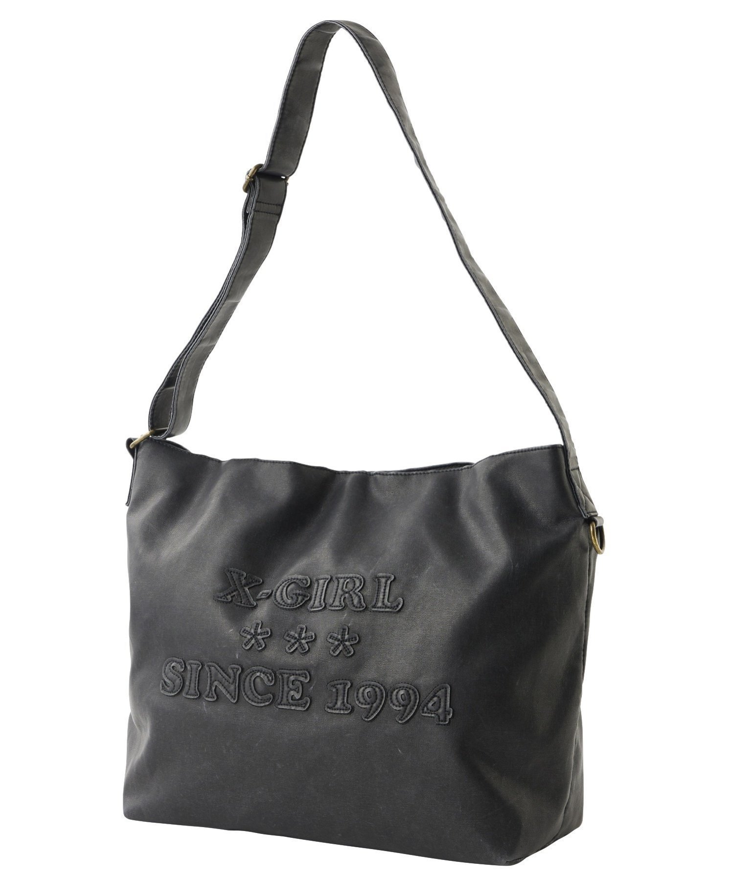 【エックスガール/X-girl】のPATCHED LOGO FAUX LEATHER SHOULDER BAG 人気、トレンドファッション・服の通販 founy(ファニー) 　ファッション　Fashion　レディースファッション　WOMEN　バッグ　Bag　ショルダー　Shoulder　チャーム　Charm　パッチ　Patch　フェイクレザー　Faux Leather　ビジネス 仕事 通勤　Business　 other-1|ID: prp329100004160616 ipo3291000000028719263