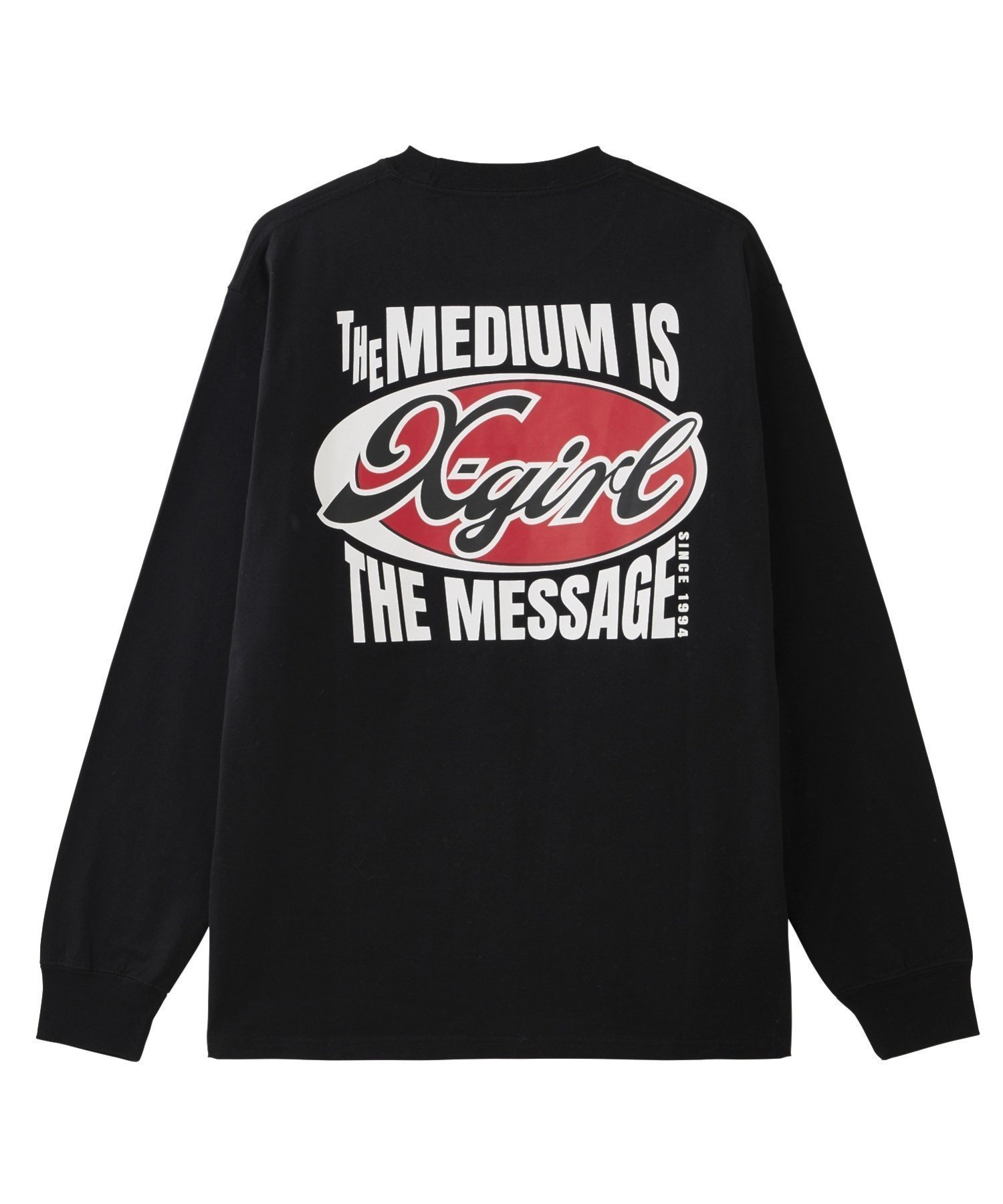 【エックスガール/X-girl】のOVAL AND MESSAGE LOGO L/S TEE 人気、トレンドファッション・服の通販 founy(ファニー) 　ファッション　Fashion　レディースファッション　WOMEN　A/W・秋冬　Aw・Autumn/Winter・Fw・Fall-Winter　おすすめ　Recommend　オーバル　Oval　グラフィック　Graphic　デニム　Denim　プリント　Print　ベーシック　Basic　ロング　Long　今季　This Season　定番　Standard　長袖　Long Sleeve　 other-1|ID: prp329100004160672 ipo3291000000028719778