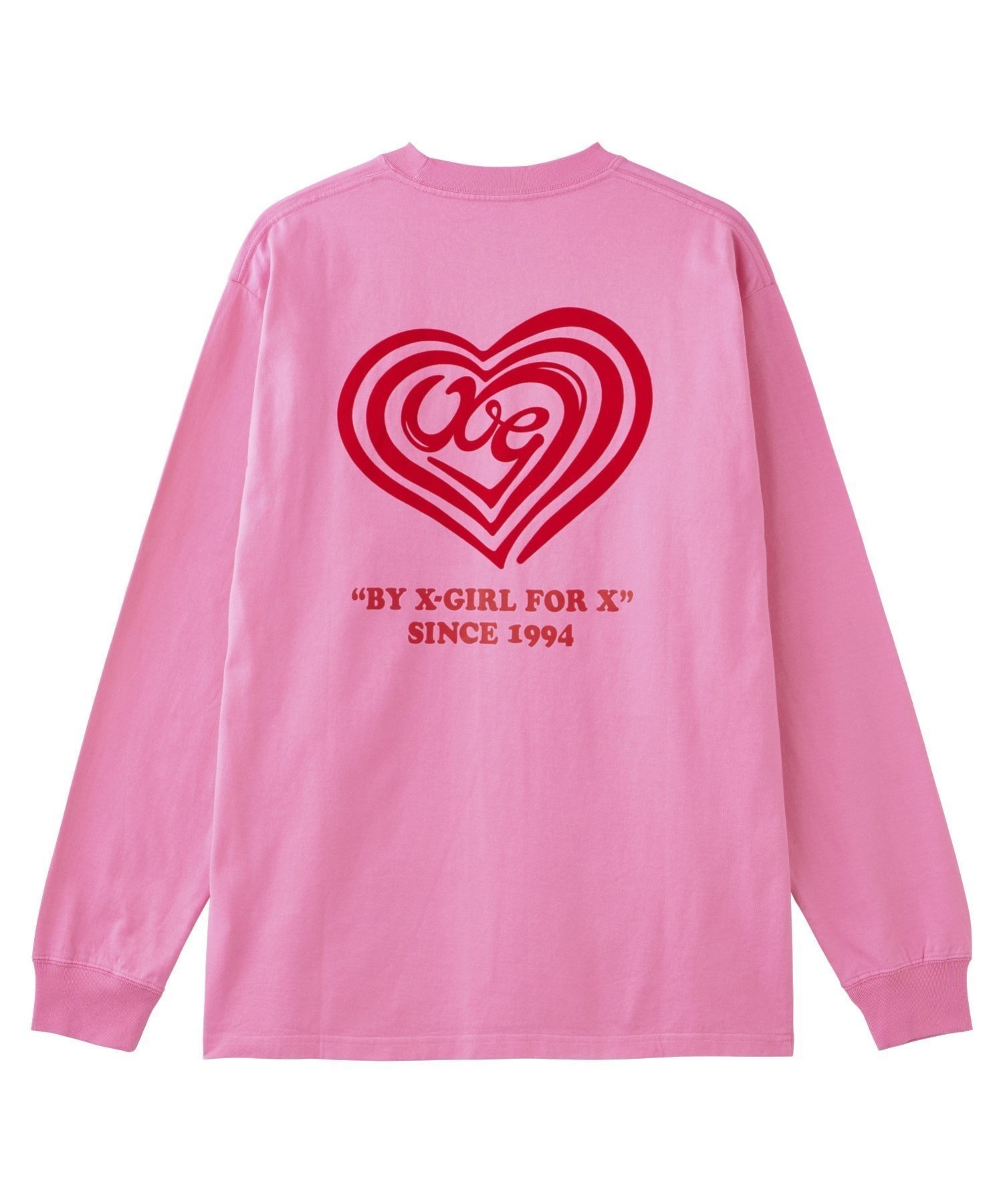 【エックスガール/X-girl】のSPIRAL HEART LOGO L/S TEE インテリア・キッズ・メンズ・レディースファッション・服の通販 founy(ファニー) 　ファッション　Fashion　レディースファッション　WOMEN　A/W・秋冬　Aw・Autumn/Winter・Fw・Fall-Winter　おすすめ　Recommend　キャップ　Cap　グラフィック　Graphic　プリント　Print　ベロア　Velor　ベーシック　Basic　ロング　Long　今季　This Season　定番　Standard　長袖　Long Sleeve　PINK|ID: prp329100004160673 ipo3291000000028719787