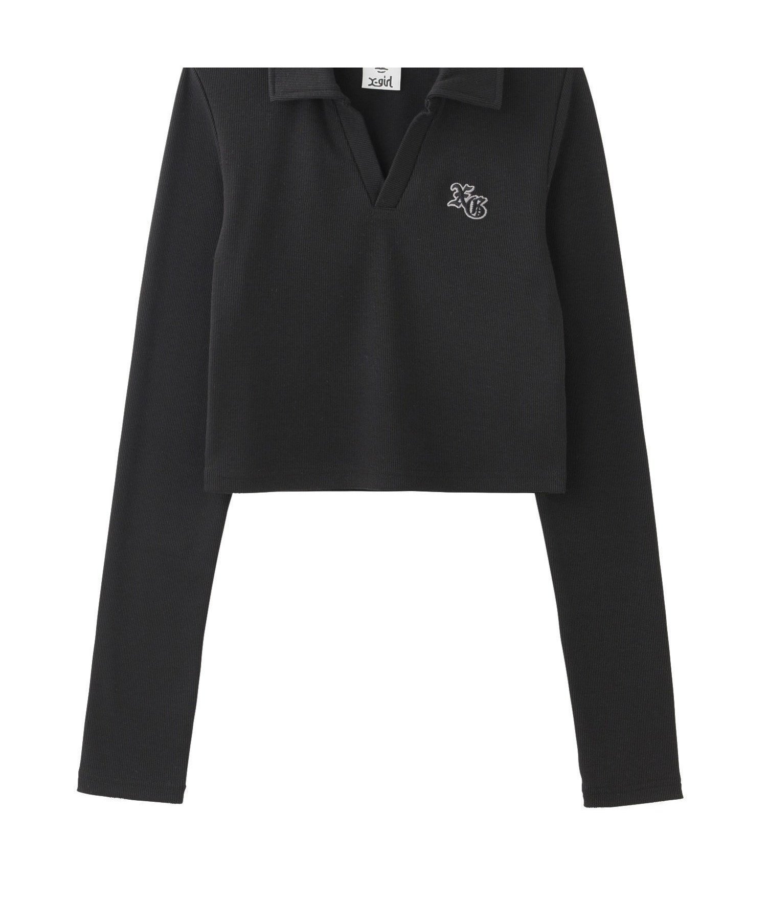 【エックスガール/X-girl】のBABY POLO TOP 人気、トレンドファッション・服の通販 founy(ファニー) 　ファッション　Fashion　レディースファッション　WOMEN　ワンピース　Dress　カットソー　Cut And Sew　コンパクト　Compact　スキッパー　Skipper　デニム　Denim　ミニスカート　Mini Skirt　ロング　Long　ワンポイント　One Point　定番　Standard　秋　Autumn/Fall　長袖　Long Sleeve　 other-1|ID: prp329100004160676 ipo3291000000028719804