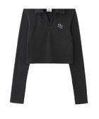 【エックスガール/X-girl】のBABY POLO TOP 人気、トレンドファッション・服の通販 founy(ファニー) ファッション Fashion レディースファッション WOMEN ワンピース Dress カットソー Cut And Sew コンパクト Compact スキッパー Skipper デニム Denim ミニスカート Mini Skirt ロング Long ワンポイント One Point 定番 Standard 秋 Autumn/Fall 長袖 Long Sleeve thumbnail BLACK|ID: prp329100004160676 ipo3291000000028719807