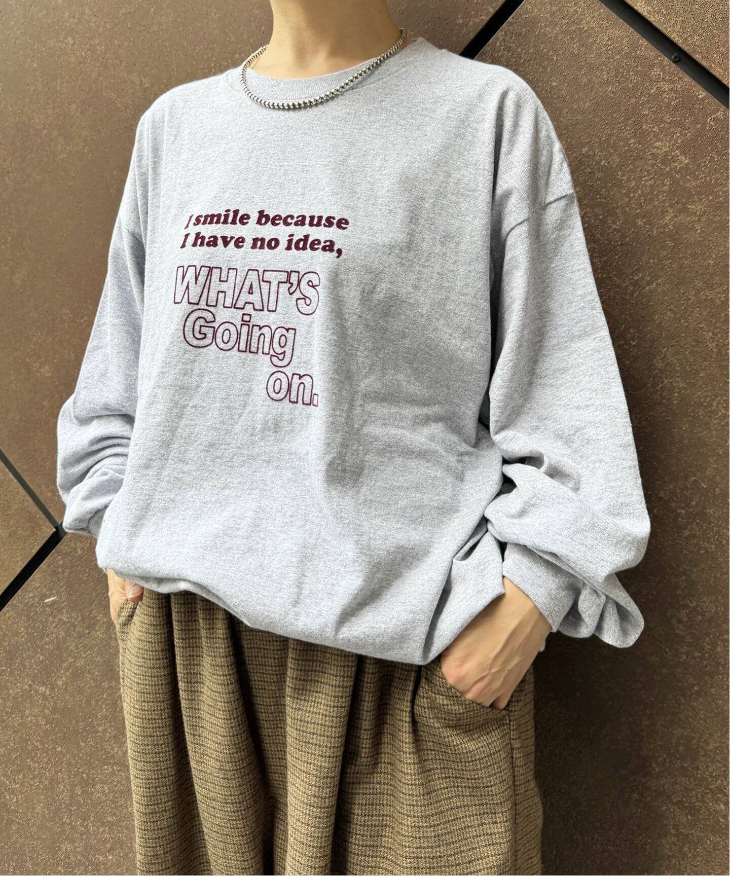 【その他のブランド/Other】のフロッキープリントロンT I smile 人気、トレンドファッション・服の通販 founy(ファニー) 　ファッション　Fashion　レディースファッション　WOMEN　トップス・カットソー　Tops/Tshirt　ロング / Tシャツ　T-Shirts　2024年　2024　2024-2025秋冬・A/W　Aw/Autumn/Winter/Fw/Fall/2024-2025　スリット　Slit　プリント　Print　 other-1|ID: prp329100004160759 ipo3291000000028720405