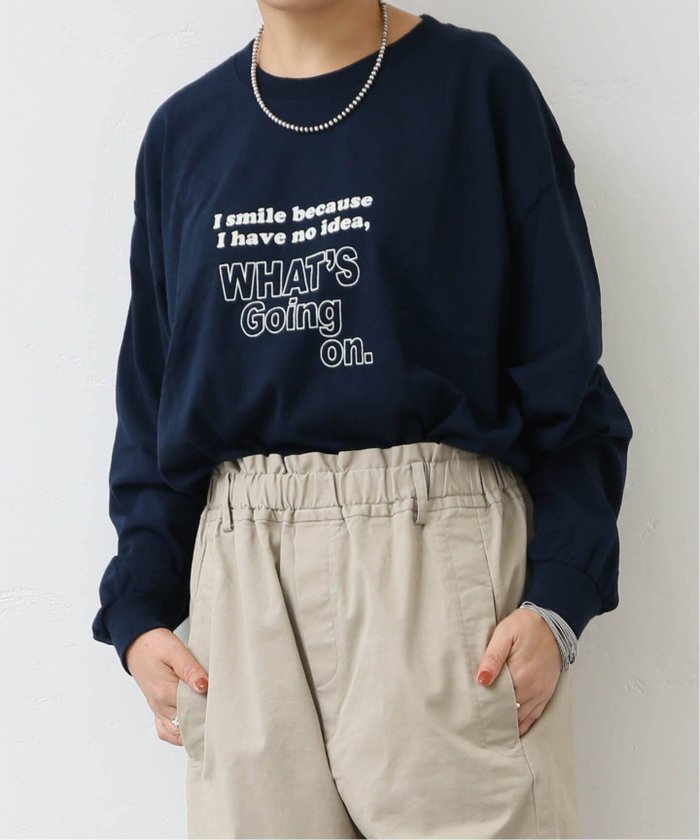 【その他のブランド/Other】のフロッキープリントロンT I smile インテリア・キッズ・メンズ・レディースファッション・服の通販 founy(ファニー) https://founy.com/ ファッション Fashion レディースファッション WOMEN トップス・カットソー Tops/Tshirt ロング / Tシャツ T-Shirts 2024年 2024 2024-2025秋冬・A/W Aw/Autumn/Winter/Fw/Fall/2024-2025 スリット Slit プリント Print |ID: prp329100004160761 ipo3291000000028720414