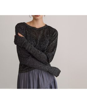 【ミエリインヴァリアント/MIELIINVARIANT】のGlitter Semi Sheer Knit P/O 人気、トレンドファッション・服の通販 founy(ファニー) ファッション Fashion レディースファッション WOMEN トップス・カットソー Tops/Tshirt ニット Knit Tops シンプル Simple |ID:prp329100004160833