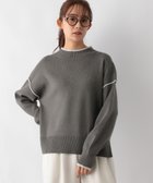 【グローバルワーク/GLOBAL WORK】のメルティパイピングプルオーバー/115933 チャコール*パールグレージュ|ID:prp329100004160857