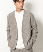 【アー ヴェー ヴェー/a.v.v HOMME / MEN】の【洗濯機で洗える】ツイードストレッチノーカラージャケット ブラウン|ID: prp329100004161634 ipo3291000000028734147