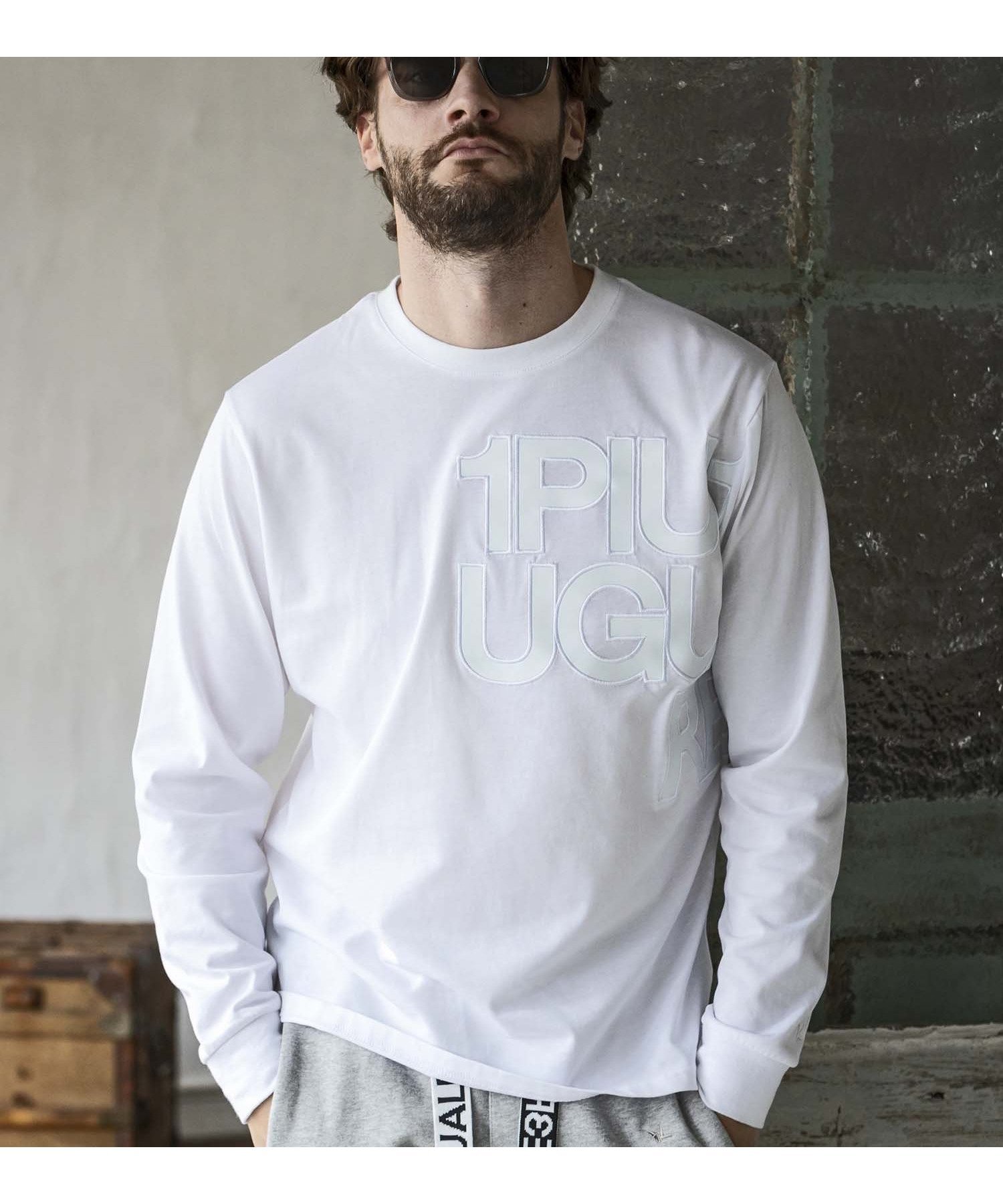 【シフォン/SHIFFON / MEN】の1PIU1UGUALE3 RELAX/UST-24082 カットオフロゴロングTシャツ インテリア・キッズ・メンズ・レディースファッション・服の通販 founy(ファニー) 　ファッション　Fashion　メンズファッション　MEN　インナー　Inner　シンプル　Simple　ジャケット　Jacket　スラックス　Slacks　ダメージ　Damage　デニム　Denim　フロント　Front　リラックス　Relax　ロング　Long　white|ID: prp329100004161688 ipo3291000000028734765