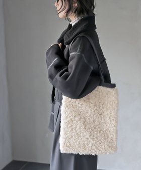 【アールピーエス/rps】のボアトートBAG 人気、トレンドファッション・服の通販 founy(ファニー) ファッション Fashion レディースファッション WOMEN バッグ Bag なめらか Smooth ショルダー Shoulder フォルム Form ポケット Pocket |ID:prp329100004161717