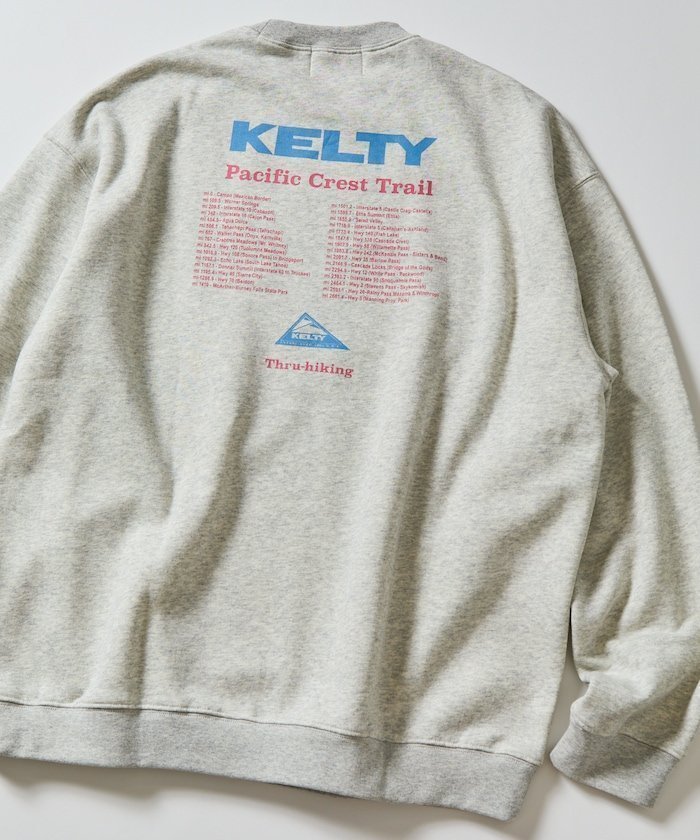 【その他のブランド/Other】のKELTY×FREAK S STORE ケルティ 別注 ツアーロゴ バックプリント クルーネックスウェット 【限定展開】 24AW インテリア・キッズ・メンズ・レディースファッション・服の通販 founy(ファニー) 　ファッション　Fashion　メンズファッション　MEN　2024年　2024　2024-2025秋冬・A/W　Aw/Autumn/Winter/Fw/Fall/2024-2025　A/W・秋冬　Aw・Autumn/Winter・Fw・Fall-Winter　冬　Winter　おすすめ　Recommend　インナー　Inner　トレンド　Trend　ビッグ　Big　フロント　Front　プリント　Print　ボトム　Bottom　モチーフ　Motif　ワンポイント　One Point　別注　Special Order　定番　Standard　アッシュグレー|ID: prp329100004161815 ipo3291000000028735796