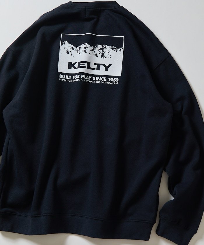 【その他のブランド/Other】のKELTY×FREAK S STORE ケルティ 別注 マウンテンデザイン バックプリント クルーネックスウェット 【限定展開】 24AW インテリア・キッズ・メンズ・レディースファッション・服の通販 founy(ファニー) 　ファッション　Fashion　メンズファッション　MEN　2024年　2024　2024-2025秋冬・A/W　Aw/Autumn/Winter/Fw/Fall/2024-2025　A/W・秋冬　Aw・Autumn/Winter・Fw・Fall-Winter　冬　Winter　おすすめ　Recommend　アウトドア　Outdoor　インナー　Inner　トレンド　Trend　ビッグ　Big　フロント　Front　プリント　Print　ボトム　Bottom　ワンポイント　One Point　別注　Special Order　定番　Standard　ブラック|ID: prp329100004161816 ipo3291000000028735815