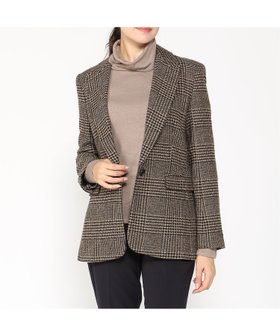 【バナナリパブリック ファクトリーストア/BANANA REPUBLIC FACTORY STORE】のBANANA REPUBLIC FACTORY STORE TEXTURED PLAID ITEM BLAZER 人気、トレンドファッション・服の通販 founy(ファニー) ファッション Fashion レディースファッション WOMEN A/W・秋冬 Aw・Autumn/Winter・Fw・Fall-Winter チェック Check ビジネス 仕事 通勤 Business プリント Print ベーシック Basic ミックス Mix |ID:prp329100004161888