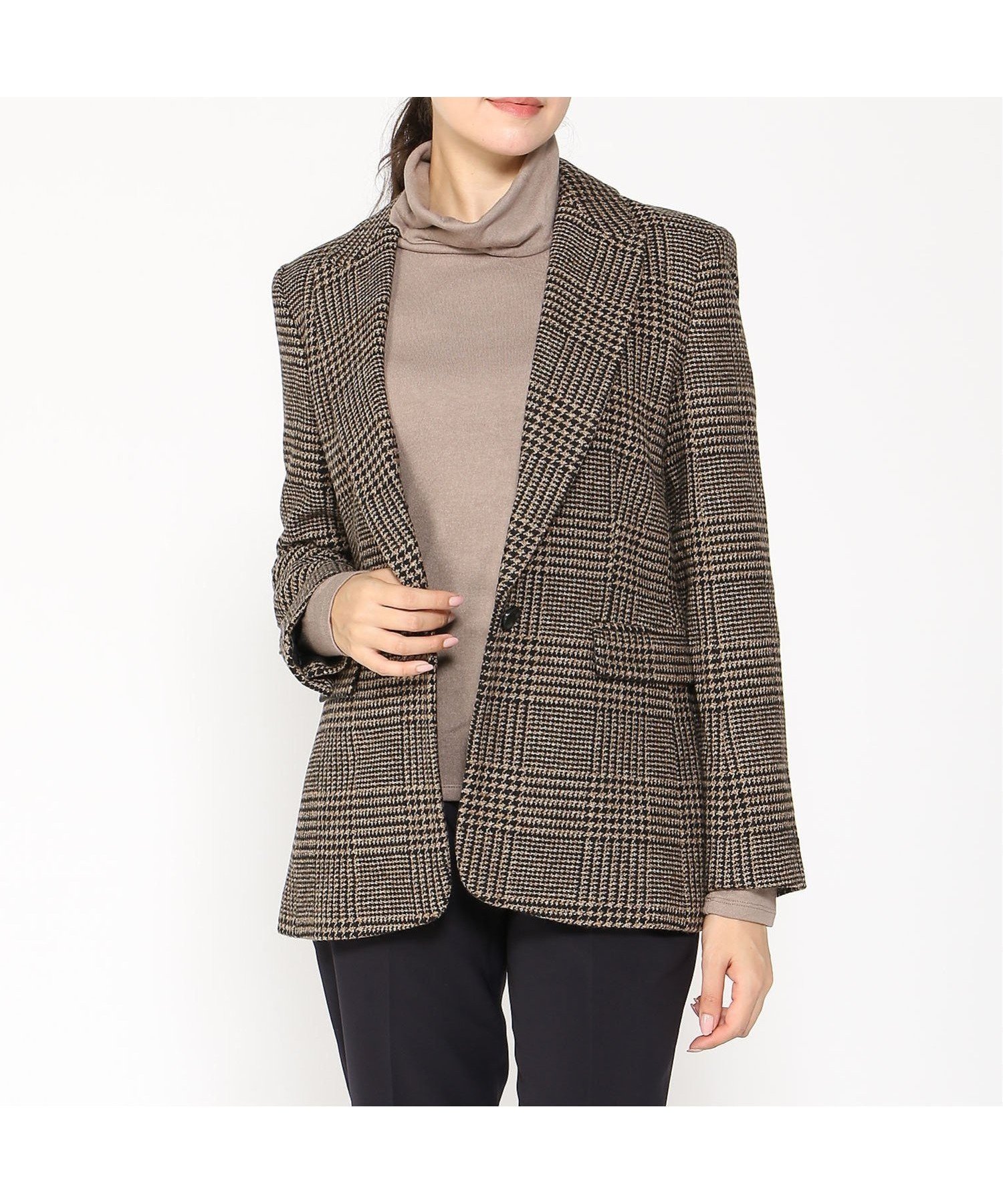 【バナナリパブリック ファクトリーストア/BANANA REPUBLIC FACTORY STORE】のBANANA REPUBLIC FACTORY STORE TEXTURED PLAID ITEM BLAZER 人気、トレンドファッション・服の通販 founy(ファニー) 　ファッション　Fashion　レディースファッション　WOMEN　A/W・秋冬　Aw・Autumn/Winter・Fw・Fall-Winter　チェック　Check　ビジネス 仕事 通勤　Business　プリント　Print　ベーシック　Basic　ミックス　Mix　 other-1|ID: prp329100004161888 ipo3291000000028736335