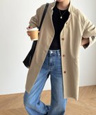 【キャナルジーン/CANAL JEAN】のEl mar(エルマール) コットンスタンドカラーコート ベージュ|ID: prp329100004161944 ipo3291000000028736828