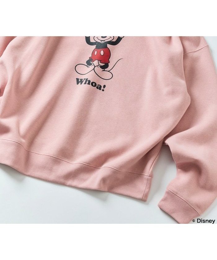 【その他のブランド/Other】のDISNEY ディズニー ミッキーマウス/別注 リラックスフィット クルーネック プリントスウェット Whoa 【限定展開】 インテリア・キッズ・メンズ・レディースファッション・服の通販 founy(ファニー) 　ファッション　Fashion　メンズファッション　MEN　A/W・秋冬　Aw・Autumn/Winter・Fw・Fall-Winter　冬　Winter　おすすめ　Recommend　カーゴパンツ　Cargo Pants　グラフィック　Graphic　シンプル　Simple　スウェット　Sweat　デニム　Denim　ビッグ　Big　フィット　Fit　フロント　Front　プリント　Print　ボトム　Bottom　リラックス　Relax　別注　Special Order　定番　Standard　ピンク|ID: prp329100004161967 ipo3291000000028737078