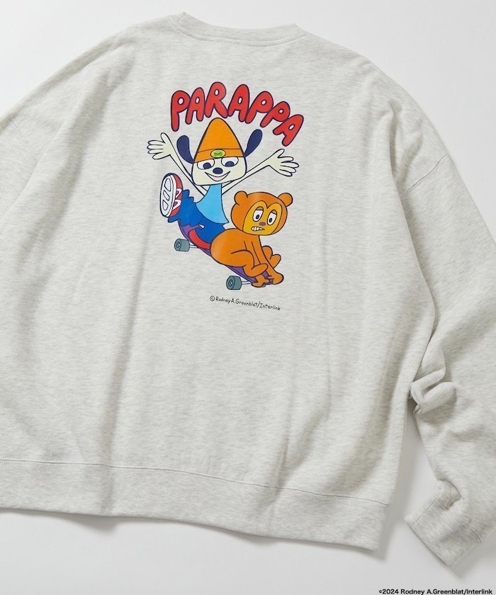 【フリークスストア/FREAK'S STORE】のPaRappa the Rapper パラッパラッパー 別注 リラックスフィット バックプリント クルーネックスウェット 【限定展開】 インテリア・キッズ・メンズ・レディースファッション・服の通販 founy(ファニー) 　ファッション　Fashion　レディースファッション　WOMEN　トップス・カットソー　Tops/Tshirt　パーカ　Sweats　スウェット　Sweat　バッグ　Bag　A/W・秋冬　Aw・Autumn/Winter・Fw・Fall-Winter　冬　Winter　おすすめ　Recommend　インナー　Inner　カーゴパンツ　Cargo Pants　キャラクター　Character　グラフィック　Graphic　シンプル　Simple　デニム　Denim　ビッグ　Big　フィット　Fit　フロント　Front　プリント　Print　ボトム　Bottom　リラックス　Relax　ワンポイント　One Point　人気　Popularity　別注　Special Order　定番　Standard　アッシュグレー-パラッパ|ID: prp329100004161968 ipo3291000000028737098