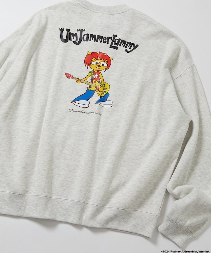 【フリークスストア/FREAK'S STORE】のPaRappa the Rapper パラッパラッパー 別注 リラックスフィット バックプリント クルーネックスウェット 【限定展開】 インテリア・キッズ・メンズ・レディースファッション・服の通販 founy(ファニー) 　ファッション　Fashion　レディースファッション　WOMEN　トップス・カットソー　Tops/Tshirt　パーカ　Sweats　スウェット　Sweat　バッグ　Bag　A/W・秋冬　Aw・Autumn/Winter・Fw・Fall-Winter　冬　Winter　おすすめ　Recommend　インナー　Inner　カーゴパンツ　Cargo Pants　キャラクター　Character　グラフィック　Graphic　シンプル　Simple　デニム　Denim　ビッグ　Big　フィット　Fit　フロント　Front　プリント　Print　ボトム　Bottom　リラックス　Relax　ワンポイント　One Point　人気　Popularity　別注　Special Order　定番　Standard　アッシュグレー-ラミー|ID: prp329100004161968 ipo3291000000028737099