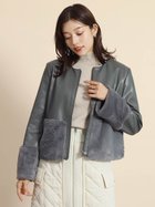 【ヴァン/Vin】のファードッキングフェイクレザーブルゾン 人気、トレンドファッション・服の通販 founy(ファニー) ファッション Fashion レディースファッション WOMEN アウター Coat Outerwear ブルゾン Blouson/Jackets コンパクト Compact バランス Balance ライダースジャケット Riders Jacket 今冬 This Winter thumbnail ダークカーキ|ID: prp329100004162054 ipo3291000000028737703