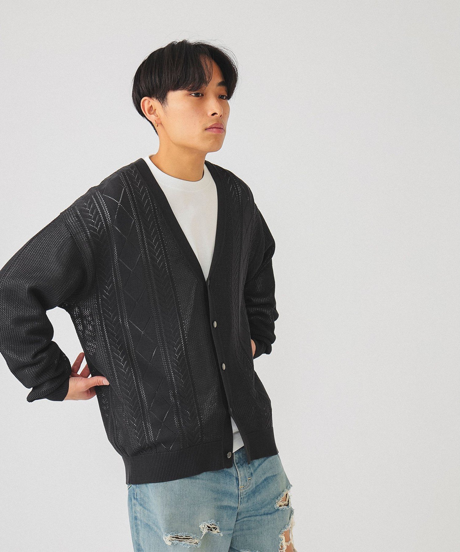 【ビームス/BEAMS / MEN】のBEAMS / 12ゲージ メッシュ カーディガン 人気、トレンドファッション・服の通販 founy(ファニー) 　ファッション　Fashion　メンズファッション　MEN　カーディガン　Cardigan　クラシック　Classic　フィット　Fit　フォルム　Form　メッシュ　Mesh　ワイド　Wide　 other-1|ID: prp329100004162094 ipo3291000000028737966