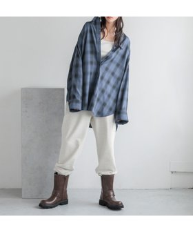 【ローリーズファーム/LOWRYS FARM】 オンブレチェックシャツLS2人気、トレンドファッション・服の通販 founy(ファニー) ファッション Fashion レディースファッション WOMEN トップス・カットソー Tops/Tshirt シャツ/ブラウス Shirts/Blouses おすすめ Recommend チェック Check デニム Denim ボトム Bottom |ID:prp329100004162191