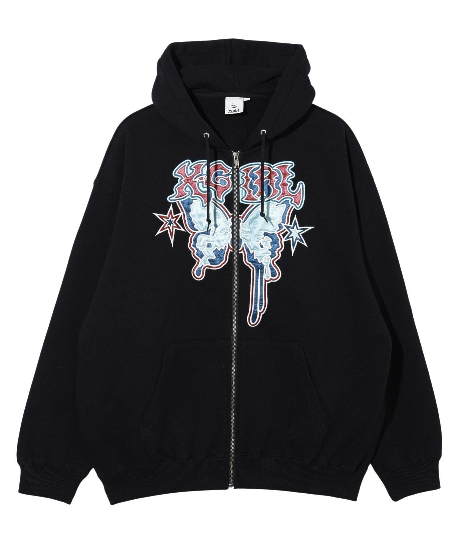 【エックスガール/X-girl】のBUTTERFLY ZIP UP HOODIE 人気、トレンドファッション・服の通販 founy(ファニー) 　ファッション　Fashion　レディースファッション　WOMEN　A/W・秋冬　Aw・Autumn/Winter・Fw・Fall-Winter　おすすめ　Recommend　カーゴパンツ　Cargo Pants　グラフィック　Graphic　サテン　Satin　スウェット　Sweat　デニム　Denim　バタフライ　Butterfly　ビッグ　Big　ミニスカート　Mini Skirt　モチーフ　Motif　定番　Standard　 other-1|ID: prp329100004162192 ipo3291000000028993389