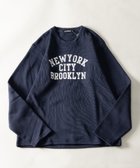 【ナイラス/Nylaus】のニットフリース ロゴプリント 裏起毛 長袖Tシャツ 人気、トレンドファッション・服の通販 founy(ファニー) ファッション Fashion レディースファッション WOMEN トップス・カットソー Tops/Tshirt ニット Knit Tops シャツ/ブラウス Shirts/Blouses ロング / Tシャツ T-Shirts シンプル Simple スリム Slim パジャマ Pajamas フロント Front プリント Print ロング Long 長袖 Long Sleeve thumbnail B-NAVY|ID: prp329100004162311 ipo3291000000028741130