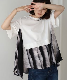 【ブージュルード/Bou Jeloud】の柄切替カットソー 人気、トレンドファッション・服の通販 founy(ファニー) ファッション Fashion レディースファッション WOMEN トップス・カットソー Tops/Tshirt カットソー Cut and Sewn カットソー Cut And Sew ストレッチ Stretch ドッキング Docking フレア Flare プリント Print 再入荷 Restock/Back In Stock/Re Arrival 切替 Switching |ID:prp329100004162347