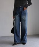 【リベリー/Riberry】のオーバーダイデニムワイドパンツ 人気、トレンドファッション・服の通販 founy(ファニー) ファッション Fashion レディースファッション WOMEN パンツ Pants ヴィンテージ Vintage コンパクト Compact 今季 This Season ショート Short スウェット Sweat ストレート Straight デニム Denim トレンド Trend 定番 Standard ロング Long ワイド Wide おすすめ Recommend thumbnail ダークブルー|ID: prp329100004162424 ipo3291000000028742605