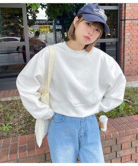 【チルファー/Chillfar】のカラークロップドスウェット 人気、トレンドファッション・服の通販 founy(ファニー) ファッション Fashion レディースファッション WOMEN トップス・カットソー Tops/Tshirt パーカ Sweats スウェット Sweat ショート Short シンプル Simple トレンド Trend トレーナー Trainer ベーシック Basic 切替 Switching 秋 Autumn/Fall |ID:prp329100004162479