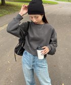 【チルファー/Chillfar】のカラークロップドスウェット 人気、トレンドファッション・服の通販 founy(ファニー) ファッション Fashion レディースファッション WOMEN トップス・カットソー Tops/Tshirt パーカ Sweats スウェット Sweat ショート Short シンプル Simple トレンド Trend トレーナー Trainer ベーシック Basic 切替 Switching 秋 Autumn/Fall thumbnail CHARCOAL|ID: prp329100004162479 ipo3291000000028742837