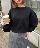 【チルファー/Chillfar】のカラークロップドスウェット 人気、トレンドファッション・服の通販 founy(ファニー) ファッション Fashion レディースファッション WOMEN トップス・カットソー Tops/Tshirt パーカ Sweats スウェット Sweat ショート Short シンプル Simple トレンド Trend トレーナー Trainer ベーシック Basic 切替 Switching 秋 Autumn/Fall thumbnail BLACK|ID: prp329100004162479 ipo3291000000028742838