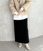 【ドゥ アルシーヴ/Doux archives】のボンディングタイトスカート 人気、トレンドファッション・服の通販 founy(ファニー) ファッション Fashion レディースファッション WOMEN スカート Skirt おすすめ Recommend カットソー Cut And Sew スニーカー Sneakers スリット Slit ボンディング Bonding エレガント 上品 Elegant thumbnail BLACK|ID: prp329100004162795 ipo3291000000028745178