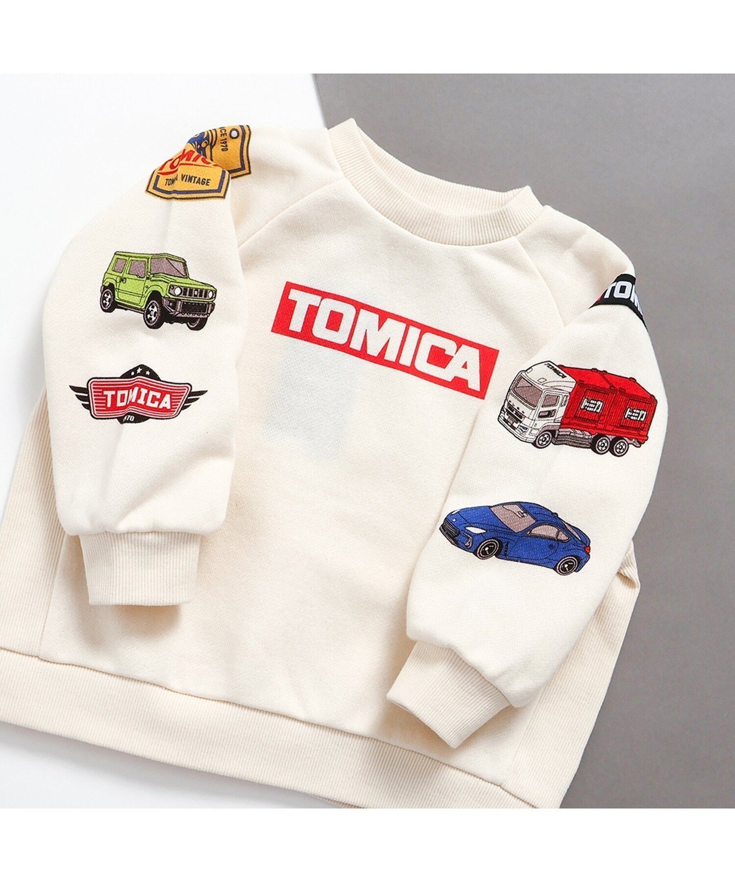 【その他のブランド/Other】のTOMICA 4柄トレーナー インテリア・キッズ・メンズ・レディースファッション・服の通販 founy(ファニー) 　ファッション　Fashion　キッズファッション　KIDS　シンプル　Simple　トレーナー　Trainer　プリント　Print　ボトム　Bottom　おすすめ　Recommend　ギフト プレゼント　Gift Present　アイボリー|ID: prp329100004162807 ipo3291000000028746639